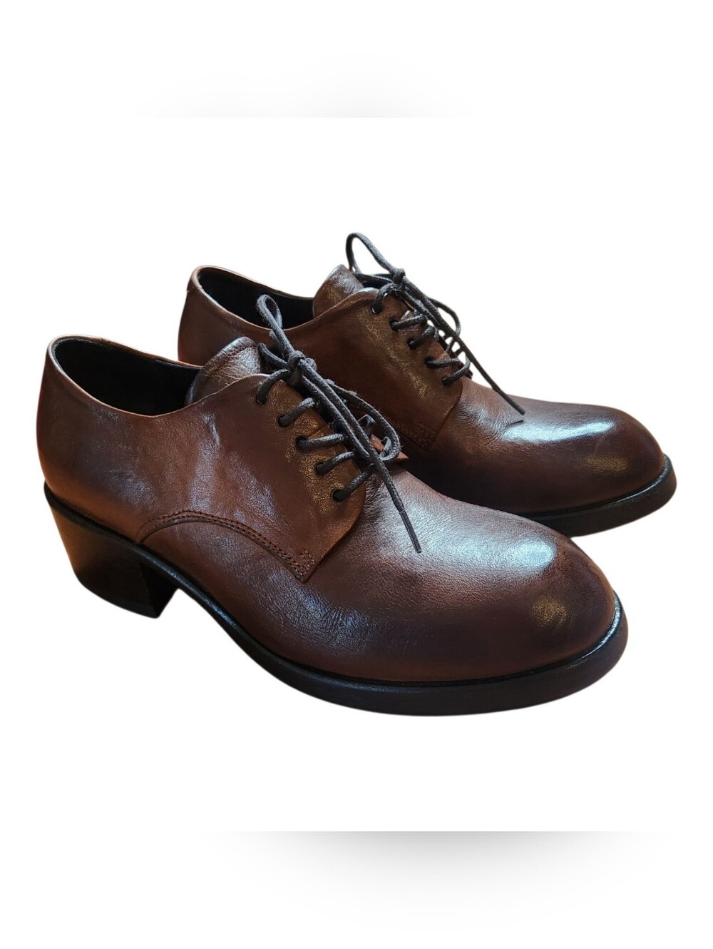 Ducanero Lace-Up Heeled Oxfords, Sz 37 or 6.5